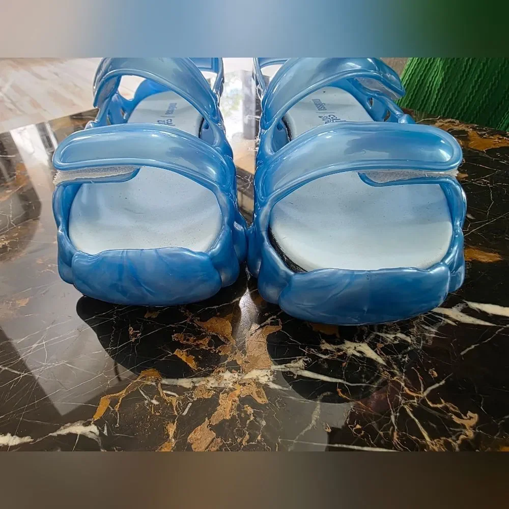 Collina Strada Melissa Edition Puff Sandals Sky Blue Sz 5 - Picture 3 of 11